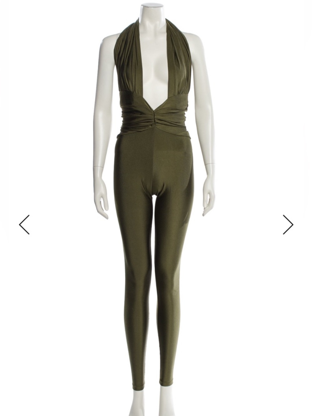 Ronny Kobo Collection Olive Halter Jumpsuit